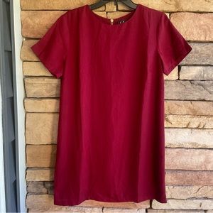 Lulus red short sleeve lined mini dress EUC Medium